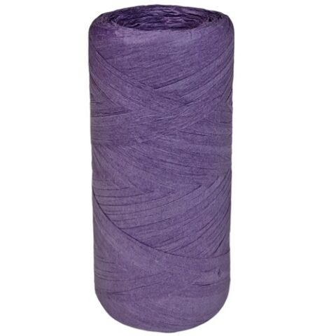 Рафия бумажная 1,5см x 200м, темно-фиолетовый