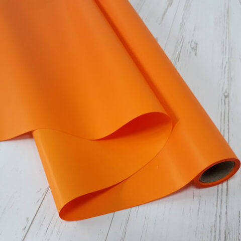 Матовая бумага 50см*10м 65мкр. Оранжевый MN2-23