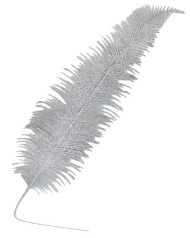 Ветка 40см. с глиттером, серебряный