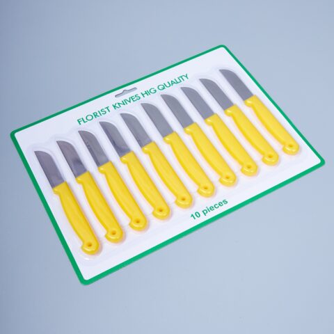 Нож флористический (10 шт в уп.) 16,5 см желтый