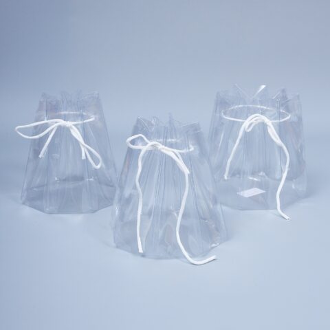 Нaбор одноразовых вазочек для букета 3шт, пластик прозрачный, d 165мм