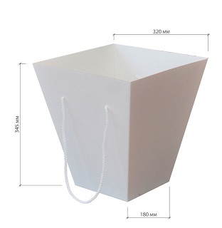 Переноска для цветов 180*320*H345, M, белый