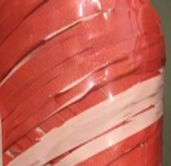 Рафия двусторонняя 15мм х 200м, красно-розовый