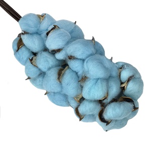 Хлопок (10шт в 1 букете) 25см, Голубой