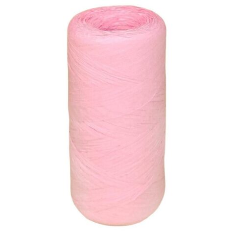 Рафия бумажная 1,5см x 200м, розовый