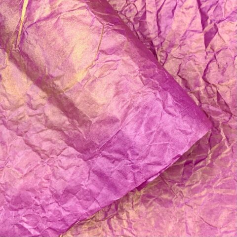 Бумага Жатая 70см*5м однотонный с золотом пурпурный