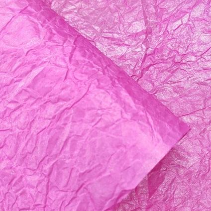 Бумага Жатая 70см*5м с серебром сиренево-розовый