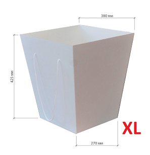 Переноска для цветов 270*380*H500, XL, белый
