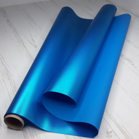 Плёнка двусторонняя металл/матовая 60см*9м, синий
