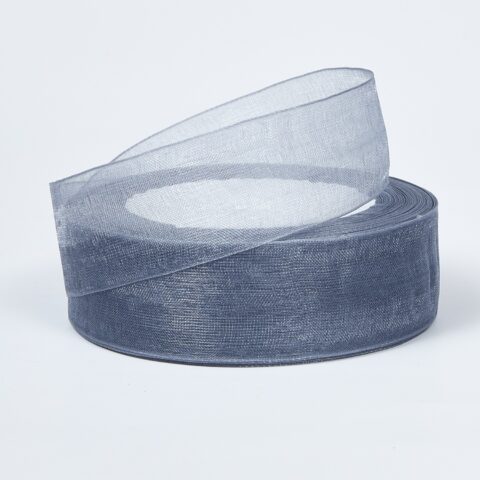 Лента органза 25мм*25ярд, серый (1059)