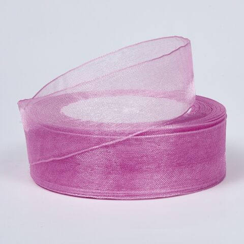 Лента органза 25мм*25ярд, розово-сиреневый (ВК34)