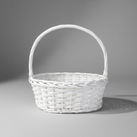 Корзина из ивы 37*29*14*37, S. овал, белый