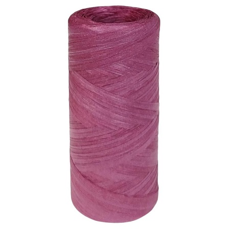 Рафия бумажная 1,5см x 200м, пурпурно-розовый