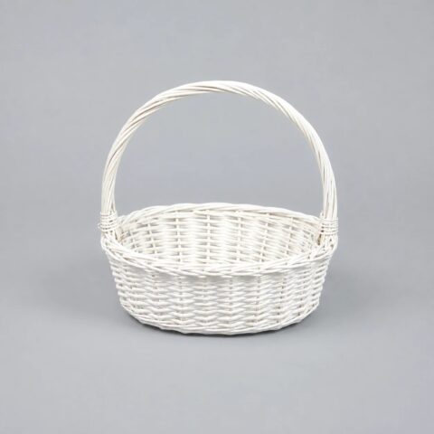 Корзина из ивы 45*35*15, овал, белый